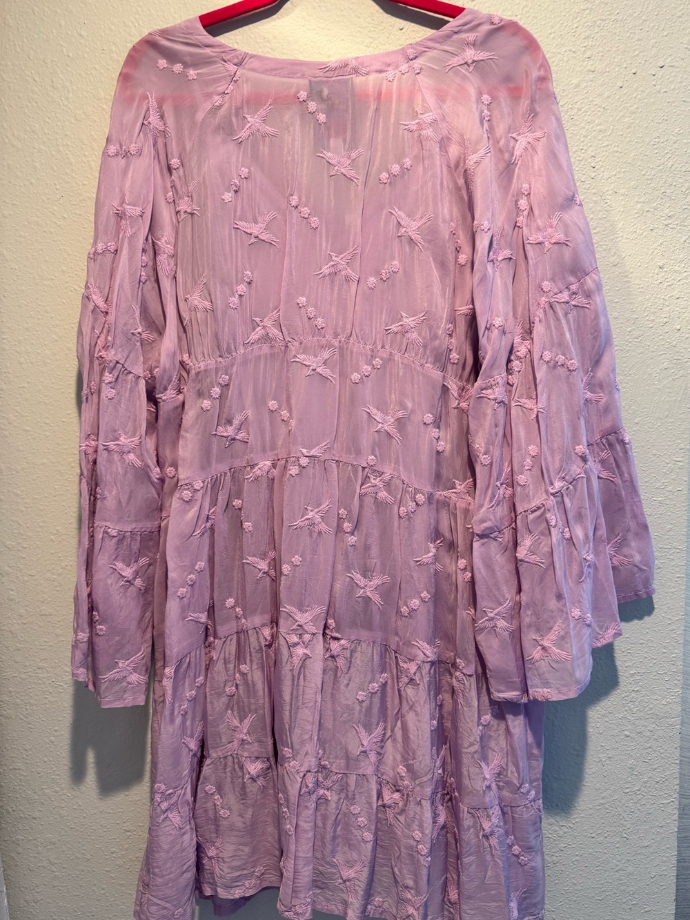 NWT Johnny Was Lavender Embroidered Button-Front Tunic Dress- XL - Picture 2 of 5